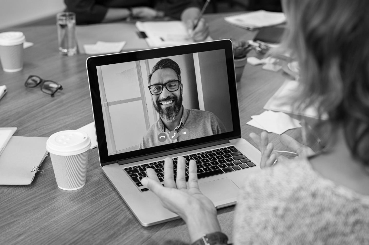 Professional workspace showing collaboration and strategic planning